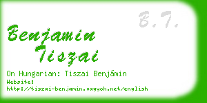 benjamin tiszai business card